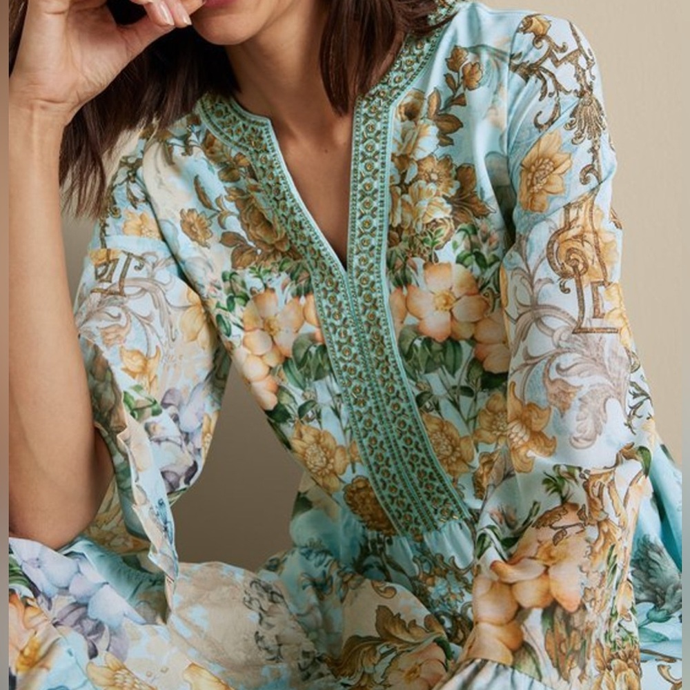 Soft Surroundings Baroque Maxi Dress 
Multi Floral - Picture 4 of 11